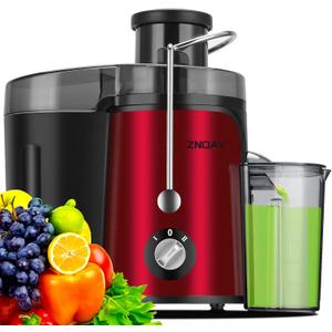 Juicer Machine, 600W Juicer with 3.5 Wide Chute for Whole Fruits and Veg, Juice Extractor with 3 Speeds, BPA Free, Easy to Clean, Compact Centrifugal Juicer Anti-drip