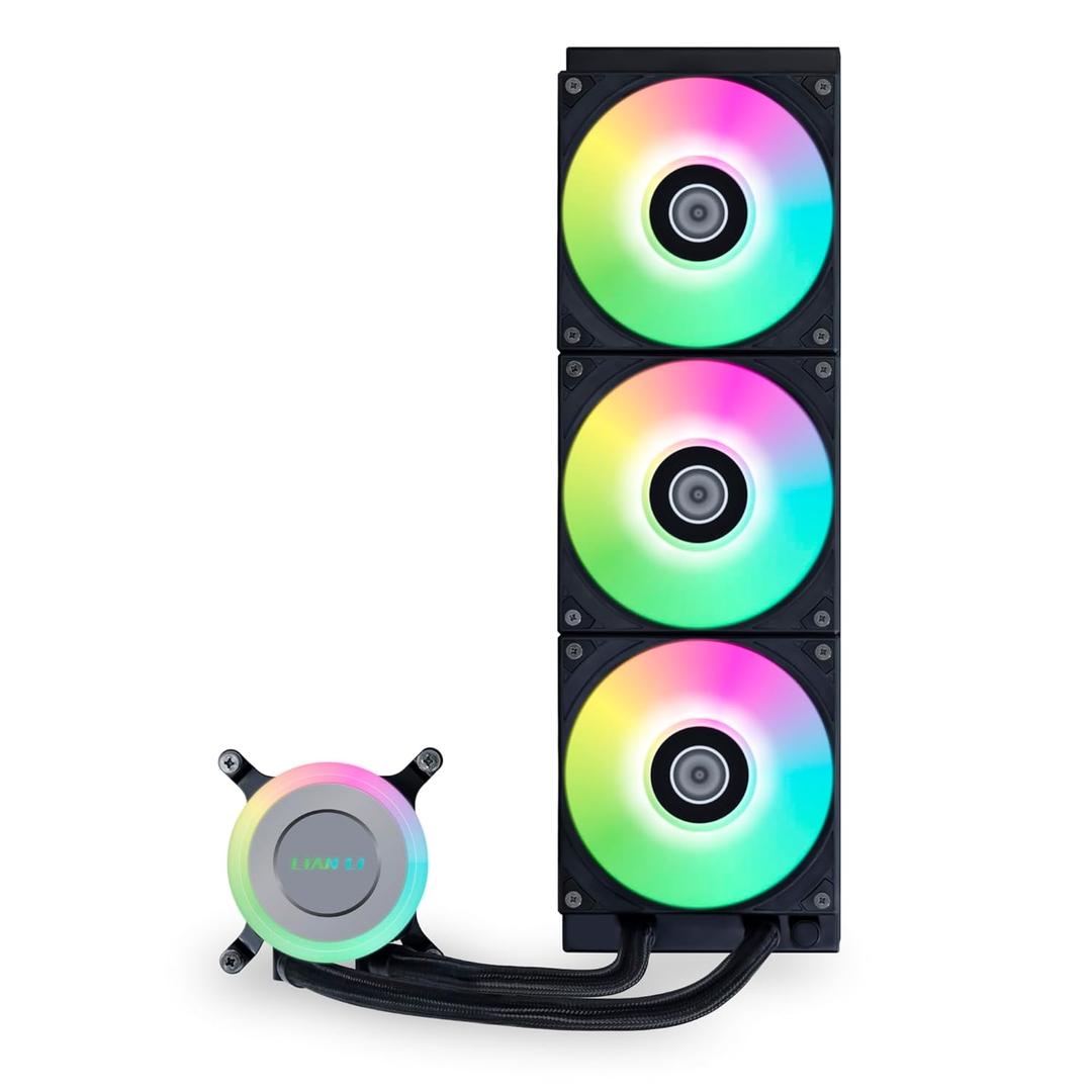 Lian Li Galahad II Lite AIO ARGB Liquid CPU Cooler - 360mm Radiator - Low-Noise - Quick Installation - Daisy-Chain - 3X 28mm Thick ARGB Fans - AMD AM5,AM4/ Intel LGA 1851/1700 (GA2L36RB)