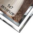 PETAFLOP 5x7 Picture Frames Perfect for Family Office Table Decorations, Set of 2 clear