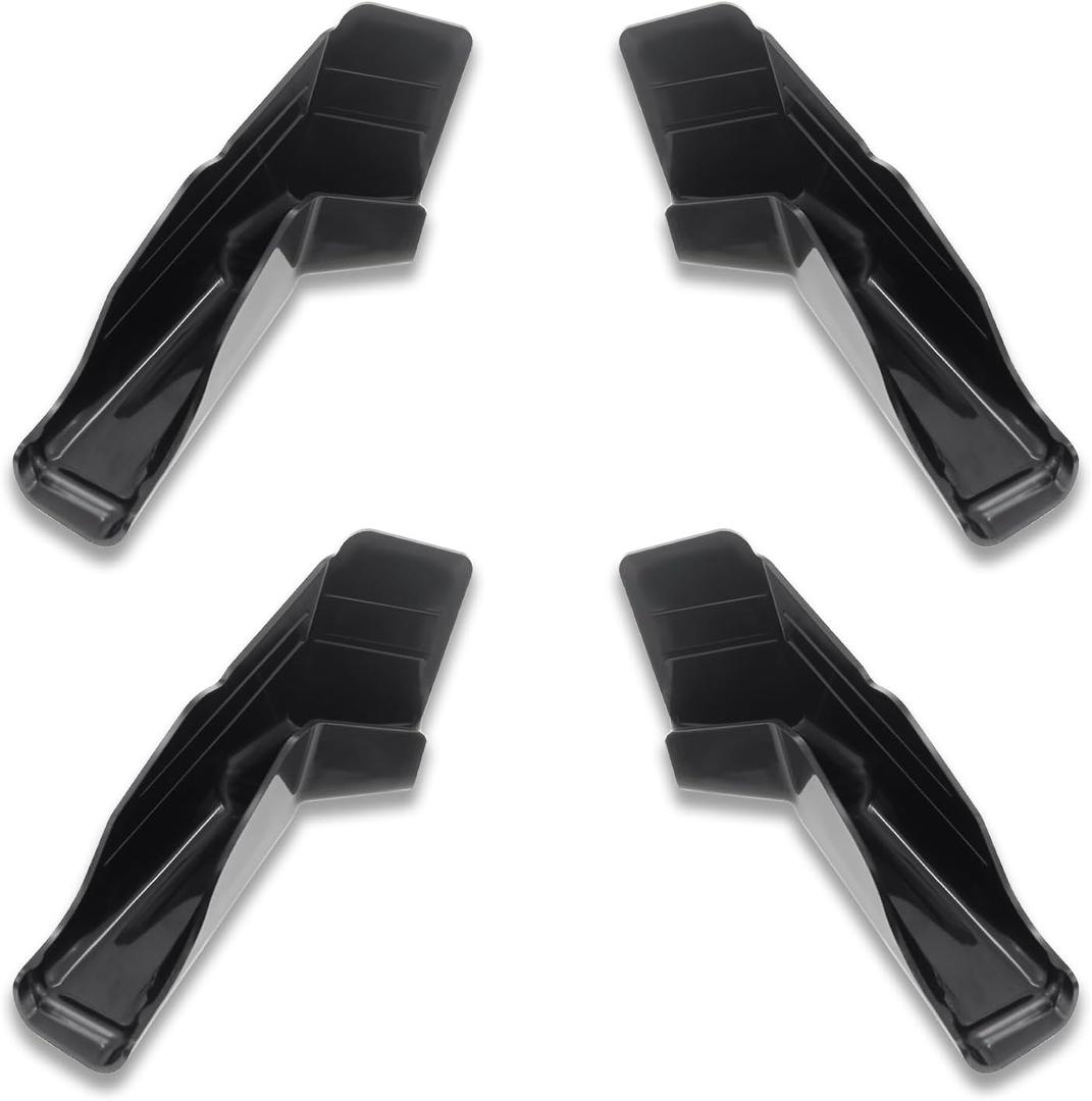 Wadoy RV Rain Gutter Spouts 2 Right & 2 Left, RV Gutter Spouts with Extensions - Direct Rainwater Away from The Sides of Your RV, Black
