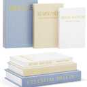 Set of 3 Decorative Faux Books for Home Decor | Linen Material, Magnetic Snap Closure, Storage Boxes for Photos & Keepsakes, For Coffee Table, Bookshelf or Mantel
