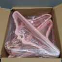 HOUSE DAY Pink Velvet Hangers 60 Pack, Non Slip Flocked Felt Hangers, Sturdy Velvet Clothes Hanger, Cute Heart Heavy Duty Coat Hanger, Ultra Slim Pink for Closet Space Saving