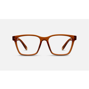 Men's Wilder Square Reading Glasses, Brown, +2.00