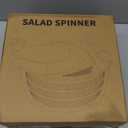 Salad Spinner, 5.3 QT Lettuce Spinner with Strainer, Fruit Cleaner with 4 Replaceable Blade for Shredding, Slicing and Pureeing, Salad Washer & Dryer for Quick Washing Teal