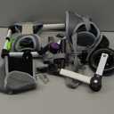 Adjustable Dog Wheelchair for Back Legs Mobility Support Lightweight Pet Wheelchair for Disabled Hind Legs Walking Stable Dog Cart for Pets (3XS for 3-6.6lb)