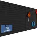 Slatwall Panel Garage Organizer PVC Slatwall Heavy Duty Wall Mounted Rack, Interlocking Slat Wall Panels for Tool Organization Peg Board (Black 4 x 8 ft)