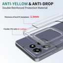 for Motorola Moto G Power 2025 Magnetic Case Clear Compatible with MagSafe, Built-in 2-Way Kickstand [Horizontal & Vertical Stand] Magnetic Crystal Clear Slim Fit Rugged Cover (Clear)