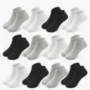 12 Pairs Toddler Socks Boys Socks, Boys Ankle Sock Kids Low Cut Sock for Girls, Pack of 4