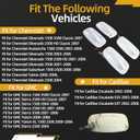 4Pcs Olympic White Exterior Door Handle Fit for Chevrolet Silverado for Avalanche for Suburban for Tahoe, for Sierra for Yukon Fit for Cadillac Escalade, Outside Door Handles GM1310129
