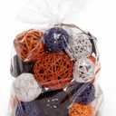 ANDALUCA Large Decorative Halloween Fall Vase Filler Bag with Orbs, Balls (Purple Orange)