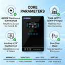 4000W 24V Hybrid Solar Inverter
Pure Sine Wave 8000W Peak 140A MPPT (5600W PV) Controller Battery or Battery-Less Mode Home Backup & Emergency Power