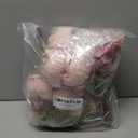 Fule 2 Pack Large Artificial Peony Silk Flower Bouquets Arrangement Wedding Centerpieces (Cameo Brown)