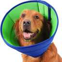 Soft Dog Cone Recovery Collars & Cones After Surgery for Medium Large Dogs, Comfy Ecollars to Stop Licking, Adjustable, Dog Ecollars for Recovery Plastic: Superior Support Fabric: Soft Comfort, XL (XL (Fit 70-130 lb Dog), Mesh Cloth - Blue)