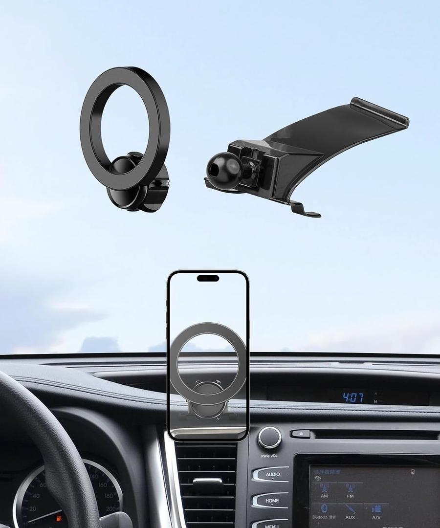 Car Phone Holder for 2014-2019 Toyota Highlander Accessories, 360° Rotation Phone Mount Compatible with MagSafe, Cell Phone Holder Does Not Affect Air Vent