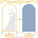 FUHSY 7.2 FT Metal Arch Backdrop Stand and Arch Cover Set Wedding Backdrop Arches Stands with Dusty Rose Spandex Arched Stand Cover for Party Birthday Ceremony Graduation Banquet Decorations