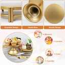 MACIFECI Gold Dessert Table Display Set, 11PCS Metal Gold Cake Stand Set, Including Cupcake Tower Stand, Dessert Tray, Risers Stands, for Wedding, Party