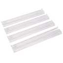 GUSTARIA Mahjong All-in-One Tile Rack & Pusher, Clear Acrylic Mahjong Rack and Pusher Combo, Modern American Mahjong Tile Racks, Set of 4, White