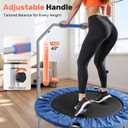 BCAN SP2 40/48" Foldable Mini Trampoline Max Load 330lbs/440lbs, Fitness Rebounder with Adjustable Foam Handle, Exercise Trampoline for Adults Indoor/Garden Workout | FED Fitness