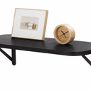 IBUYKE Deep Floating Shelves for Wall,8 Inch Deep Floating Shelf 16W x 8D Wood Wall Shelf,Wide Floating Bookshelf for Living Room, Kitchen, Office TFS002B-2 Rounded Edges