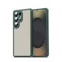 Qiinogow Case for Samsung Galaxy S25 Ultra, Translucent Matte Hard PC Back & Soft TPU Bumper Protective Phone Cover with Dropproof, Anti-Fingerprint, Slim Frosted Case, Green