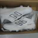 New Balance Women's Fresh Foam Velo V4 Molded Softball Shoe, White/Black, 6 W