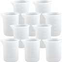 10 PCS 100ml Silicone Measuring Cups for Resin Non-Stick Mixing Cups Glue Tools, Precise Scale Toning Cups for Resin DIY Craft Jewelry Making