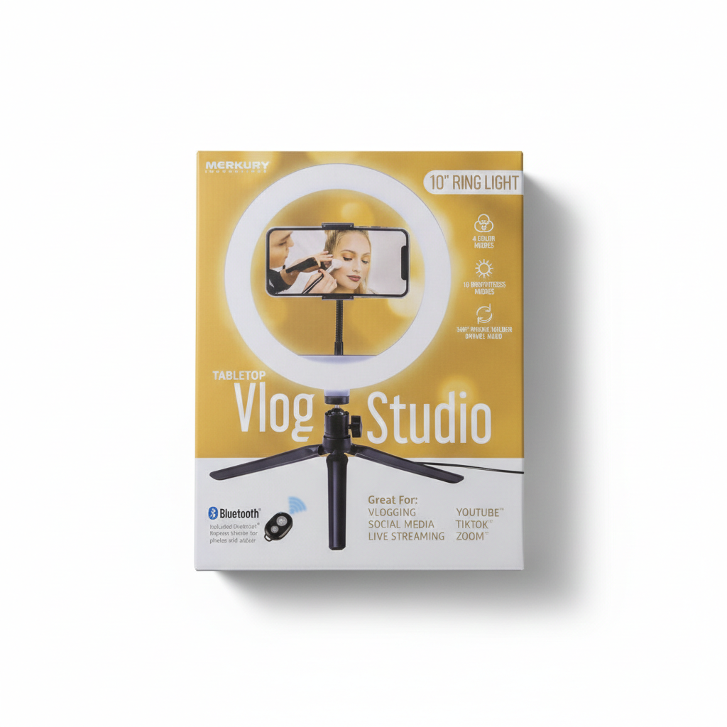 Tabletop Vlog Studio 10" Light, Black