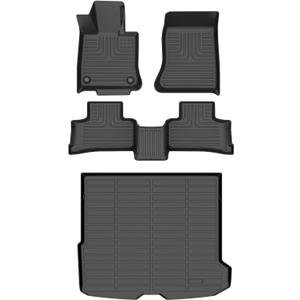 HAFIDI Floor Mats & Cargo Liner Set Fit for 2023-2026 Mercedes Benz GLC& GLC 300 & 350e & 43 AMG (Not Coupe), All Weather Protection TPE Anti-Slip Car Full Set Floor Liners Custom Accessories - Black