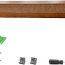 3FT Baseboard Heater Cover, Extendable Galvanized Steel Radiator Panel with Slotted Vent, Easy Installation with End Caps, Modern Walnut Finish for Old Heater Replacement