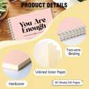You Are Enough Pink Hardcover 160 Pages Blank Spiral Notebook, Encouragement Gifts For Employee Staff, Mental Health Gifts for Daughter Sister Aunt Bestie, Thank You Gifts for Women Colleague