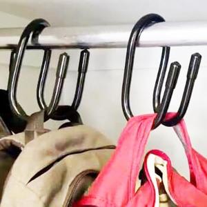AUXPhome 2 Pack Backpack Hanger for Closet, Strong Bag Hanger Purse Organizer Hooks, Large Closet Hooks for Hanging Handbags,Belts,Hat,Laptop Backpack,Jeans,Travel Bag - Hold Up 20 Lbs