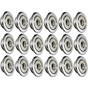 (18 Pack) 1/2" IPS Fire Sprinkler Heads Escutcheon Plate 3/4" Adjustment Range Recessed Two Piece Rosette Cover Trim Ring ChromeFire Sprinkler Escutcheons Covers for Ceiling,