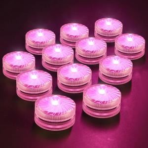 HL Submersible LED Light,Pink Small LED Light,100 Hours Waterproof Flameless Led Lights Battery Powered for Wedding Home Vase Festival Party Decoration 12pcs (Built-in 24 Batteries) (12pack)