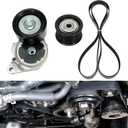 Serpentine Belt Tensioner Idler Pulley Drive Kit 4.6/5.7L V8 Fit for Toyota Sequoia/Tundra/Land Cruiser, for Lexus GX460/LX570, 2007-2018 - Replace 90K-39185 (39185+36370+8PK2415)