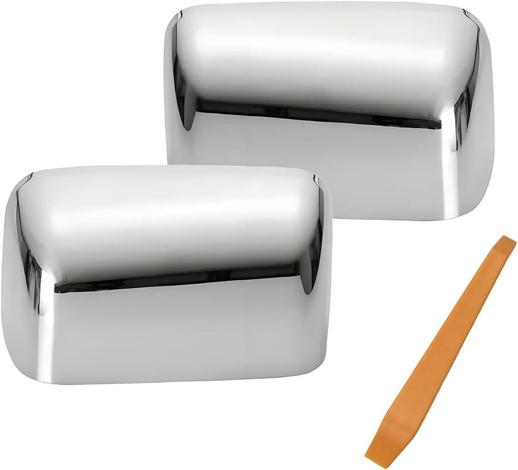 Directly Replacement Mirror Cover Cap Compatible with 2008-2016 Ford F250 F350 Super Duty Towing Mirror Chrome