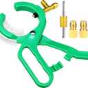 3 in 1 Side Mount Can Tap Valve R134A R12 with Tank Adapters and Valve Core Remover Tool, 1/4'' SAE 1/2'' Thread R134A Refrigerant Dispenser Kit for Car Refrigerant Manifold System (Green)