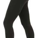 EVERSWE Women's Opaque Fleece Lined Tights, Thermal Tights (Black, L)