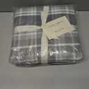Laura Ashley - Flannel Sheets Twin Size, Anti-Pilling & Wrinkle Resistant Cotton, Touchably Soft for All-Season Comfort - Bed Sheets with Matching Pillowcases & Fitted Sheet (Mulholland Plaid Grey)