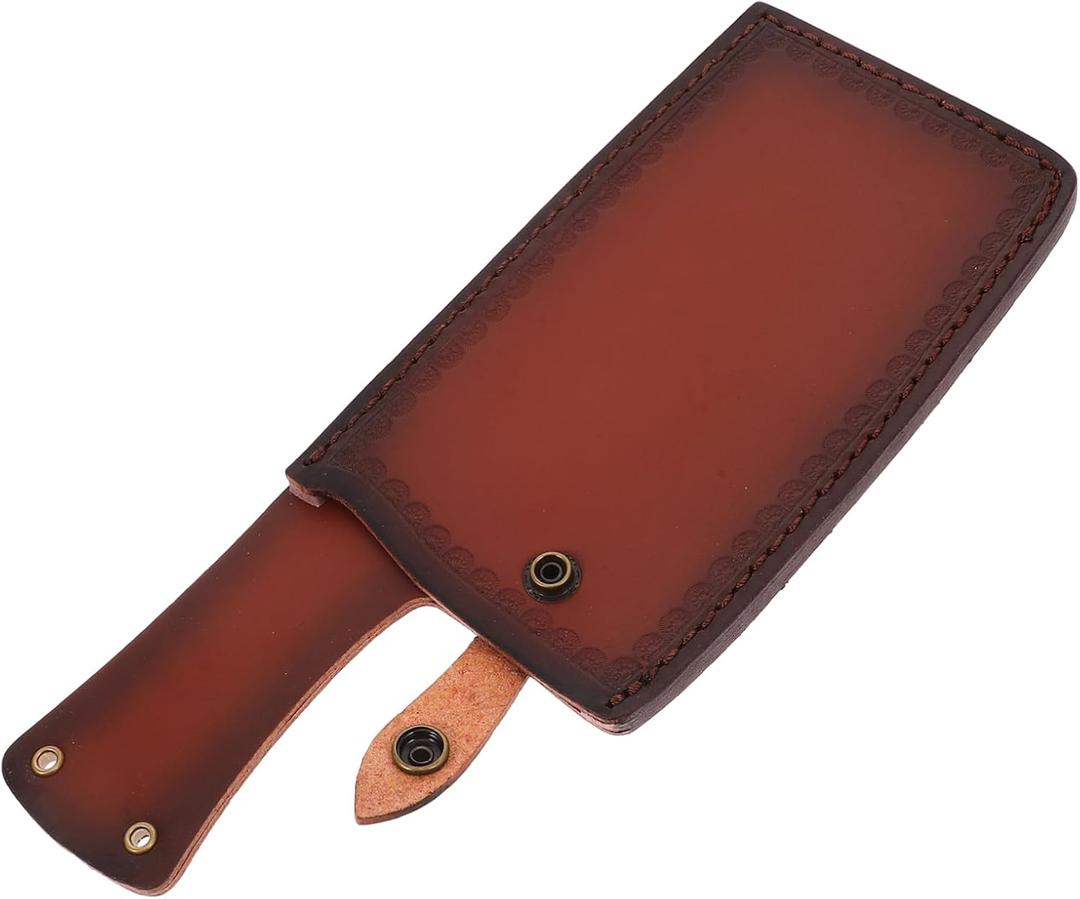 ABOOFAN Universal Leather Knife Sheath for Belt Protective Cutter Cover in Artificial Leather Compact Design for Home Kitchen Use