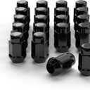 12x1.5 Wheel Lug Nuts, 20PCS Black 12mmx1.5 Closed End Bulge Acorn Lug Nut, Cone Seat, 19mm Hex Aftermarket Wheels