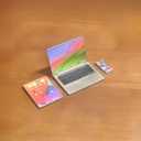 Dollhouse Decoration Miniature Accessories Dollhouse Worlds Smallest Computer Laptop Tablet Phone Simulation Accessories for Doll 1:6 1:12 Miniatures Play Set (Titanium Colour)