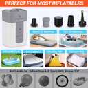 ETENWOLF Air Pump for Inflatables, 10400 mAh Portable Electric Air Pump with Camping Light, 4X Quick Inflator & Deflator, 720 L/min Pump for Pool Floats, Air Mattress, Vacuum Storage Bags, Vivid Orange