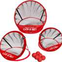 Golf Chip-N-Net Sports 3 Piece Chipping Nets Target Practice Set with Accessories Including 12 Practice Golf Balls and a Complimentary Carrying Case for Indoor and Outdoor Use