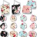 Blulu 16 Pcs Compact Mirrors for Purse Bulk Small Flower Pocket Mirror Vintage Portable Floral Folding Tea Party Favors Return Gifts for Women Birthday Wedding Mother Day Makeup Travel(Silver Edge)
