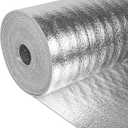 Reflective Insulation Roll 48in x 25Ft (3mm) Foam Core Radiant Barrier Double Reflective Aluminum Foil Wrap Insulation Sheet Thermal Shield for Winter RV Window Thermal Cold Insulating Summer Heat