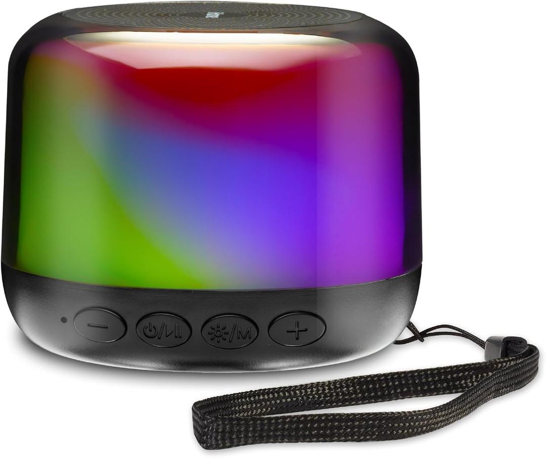 iHome Bluetooth Speaker with Color Changing Lights, Rechargeable and Portable Speaker with 18 Hour Battery Life (iBT64BZ)