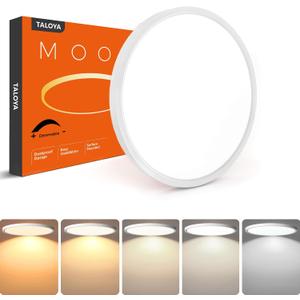 TALOYA Dimmable Flush Mount Ceiling Light,15.8Inch,24W,5CCT, 15.8inch-1 Pack