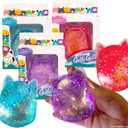Squishmallows SLIMYGLOOP Gelli Gels 3 Pack, Slow-Flow Glitter Squishy Sensory Toy, Squeeze Stress Toy for Kids & Teens, Satisfying Sugar Squish Fidget