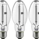 3 Pack LU150/MED 150W High Pressure Sodium Light Bulb ED17 Medium Base Clear Bulb (E26 Base) ANSI Code S55 15000 Lumens 2100K 20000 Hours