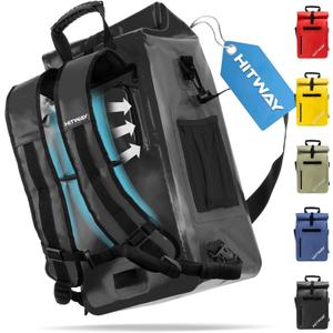 HITWAY 3 in 1 Bike Bag Waterproof Bike Pannier Bag 29L Large Capacity Bike Rack Bag Professional Cycling Accessories for Bicycles (Black)